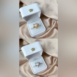 Elegant Gold and Pearl Women's Ring — “Firework”